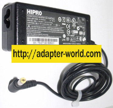 HIPRO HP-OK065B13 AC ADAPTER 19VDC 3.43A 65W POWER SUPPLY LAPTOP